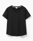 T-Shirt Oversize V Czarny