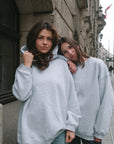 Bluza Oversize z Kapturem Szara