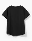 T-Shirt Oversize V Czarny