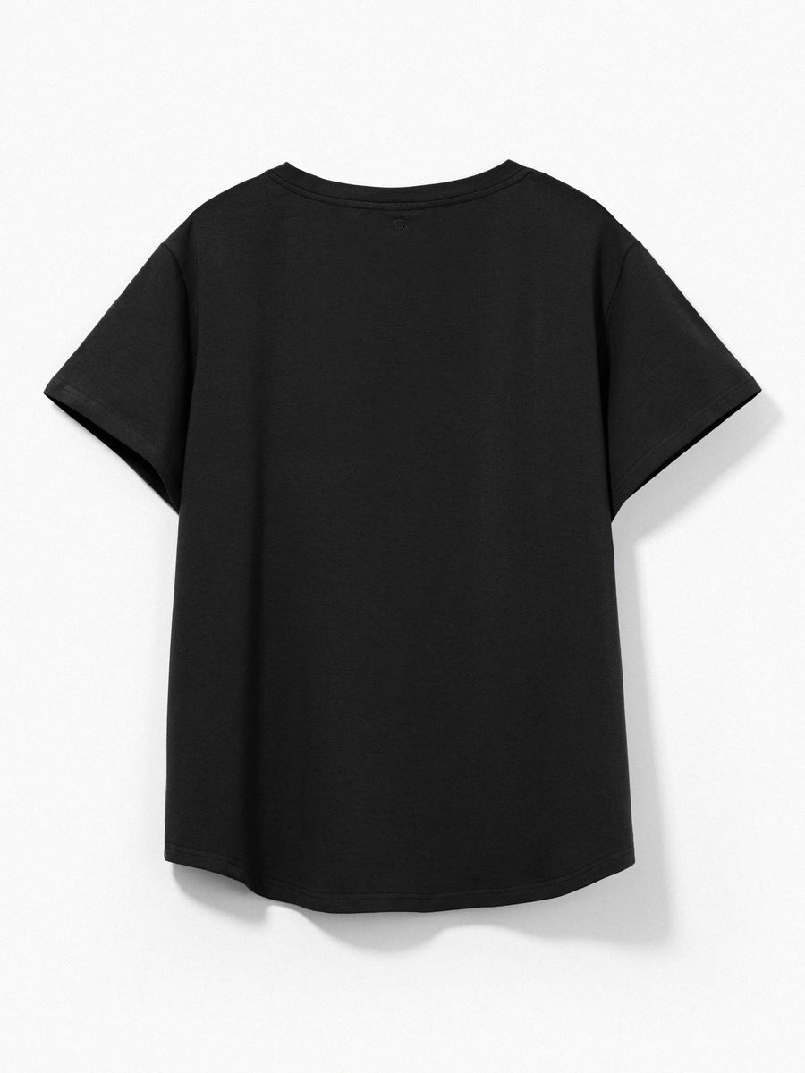 T-Shirt Oversize V Czarny